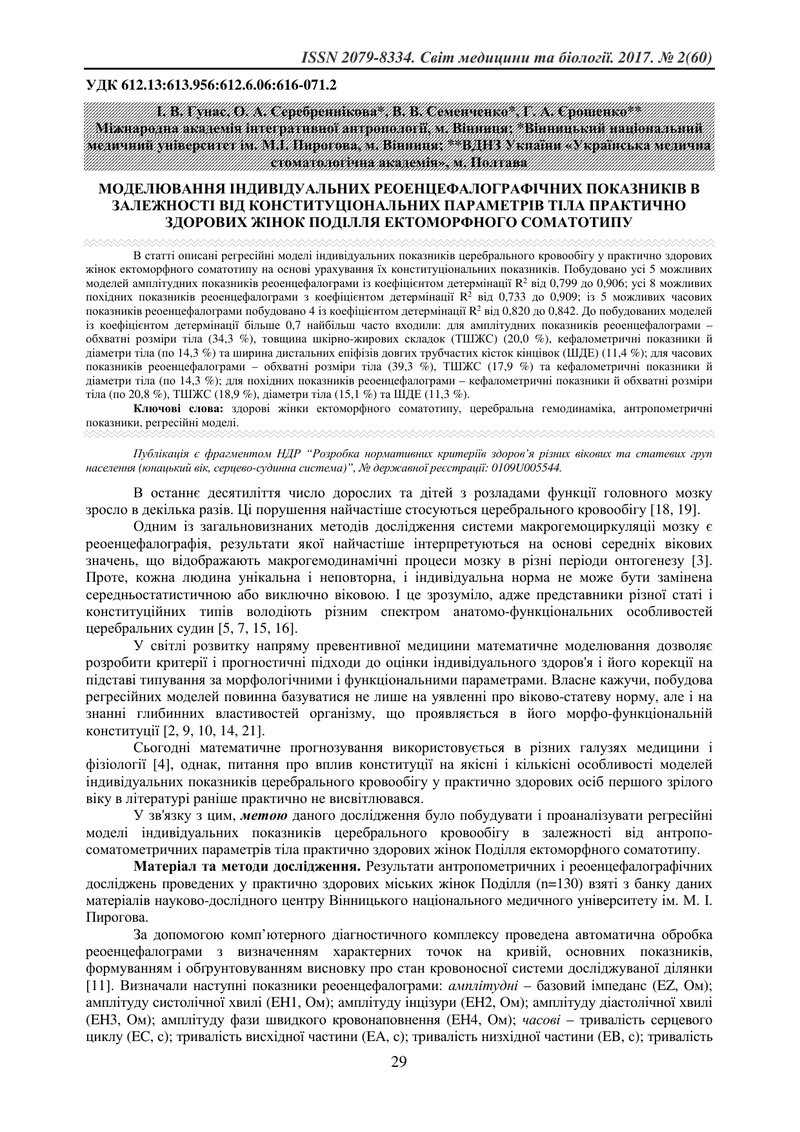 МОДЕЛЮВАННЯ ІНДИВІДУАЛЬНИХ ТЕЛЕРЕНТГЕНОМЕТРИЧНИХ ПОКАЗНИКІВ  ЗА МЕТОДОМ «ЦЕФАЛОМЕТРІЯ ДЛЯ ОРТОГНАТИЧ